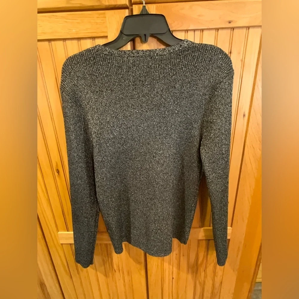 NY Collection Women's Charcoal Cardigan - Picture 2 of 3